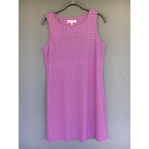 Jude Connally Dress Women's M Beth Pink Geo Print Sleeveless Jude Cloth - Picture 2 of 16